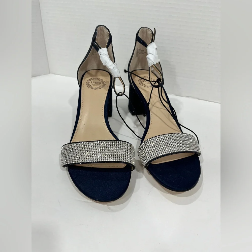 I. Miller Shoes Womens Emely Buckle Open Toe Block Heel‎ Pumps. Size 6M. Navy